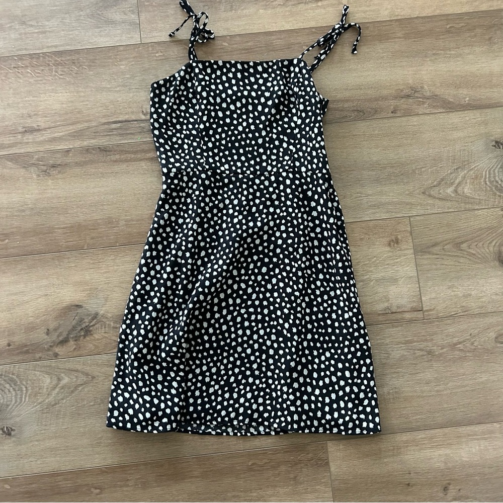 Gianni Bino Girls Black and White PokaDot Dress